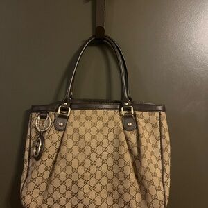 Gucci Tan and Dark Brown Women's Tote